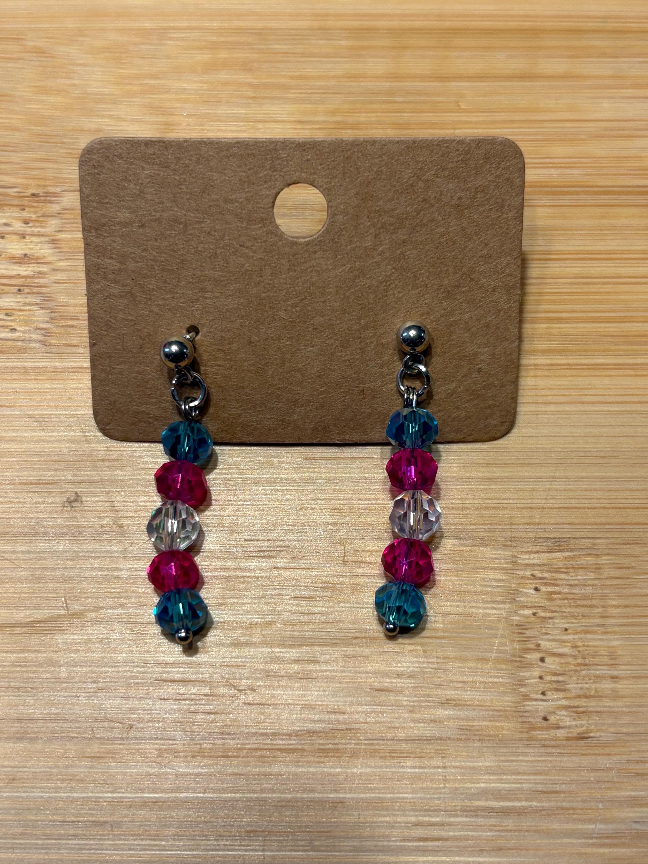 Trans Pride - Handmade Beaded Earrings