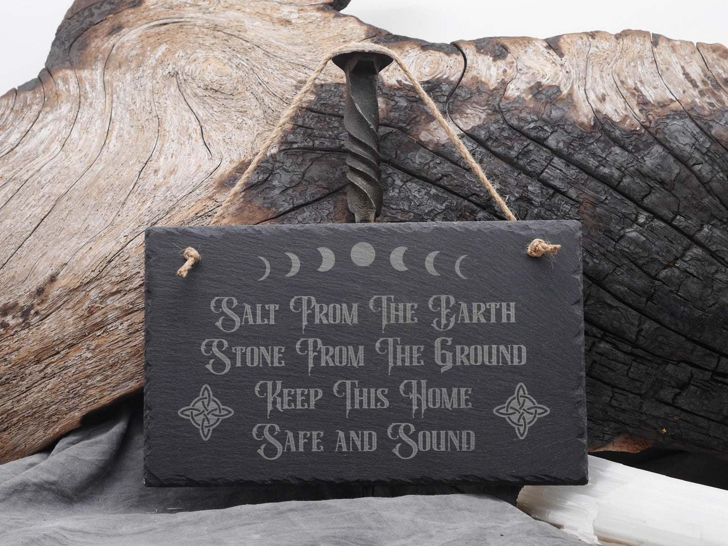 Pagan | Witchy Household Blessing Slate Sign - Salt from the Earth