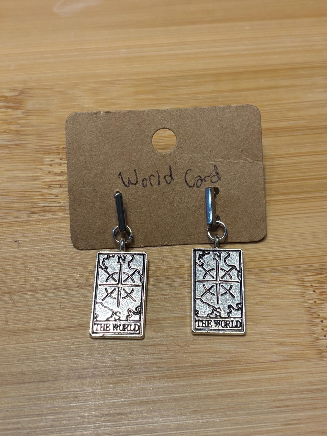 World Card - Handmade Beaded Earrings