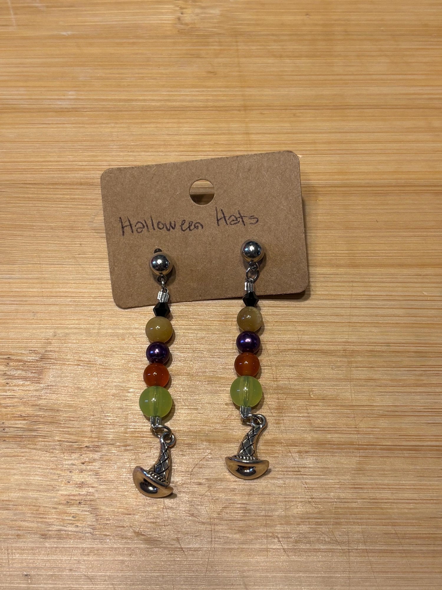 Halloween Hats - Handmade Beaded Earrings