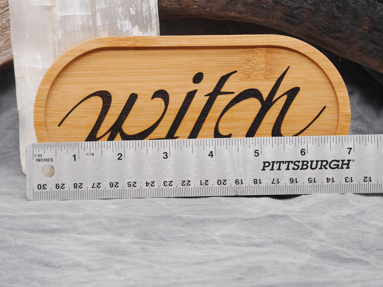 Bamboo WITCH Altar Tray / Trinket Holder