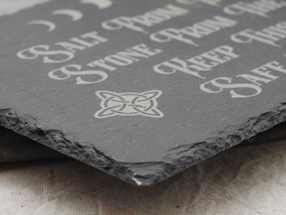 Pagan | Witchy Household Blessing Slate Sign - Salt from the Earth