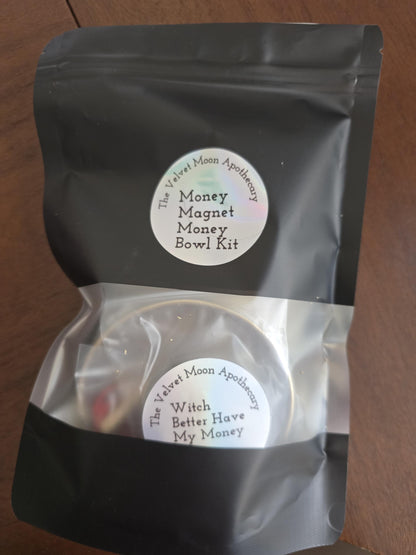 Money Magnet Money Bowl Kit | Prosperity Ritual Kit | Abundance Manifestation | Wealth Attraction Spell Kit | Witchcraft Altar Kit