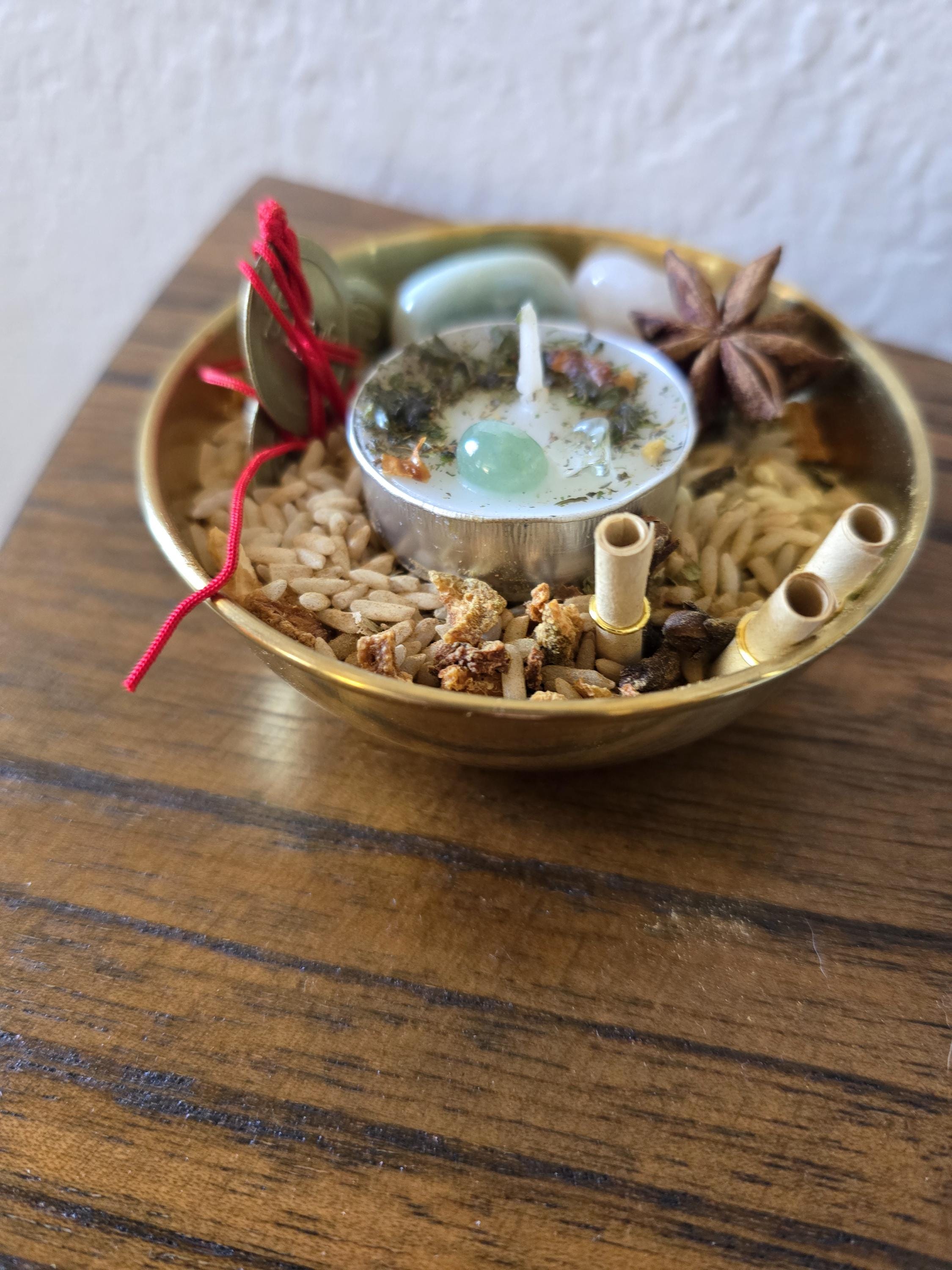 Money Magnet Money Bowl Kit | Prosperity Ritual Kit | Abundance Manifestation | Wealth Attraction Spell Kit | Witchcraft Altar Kit