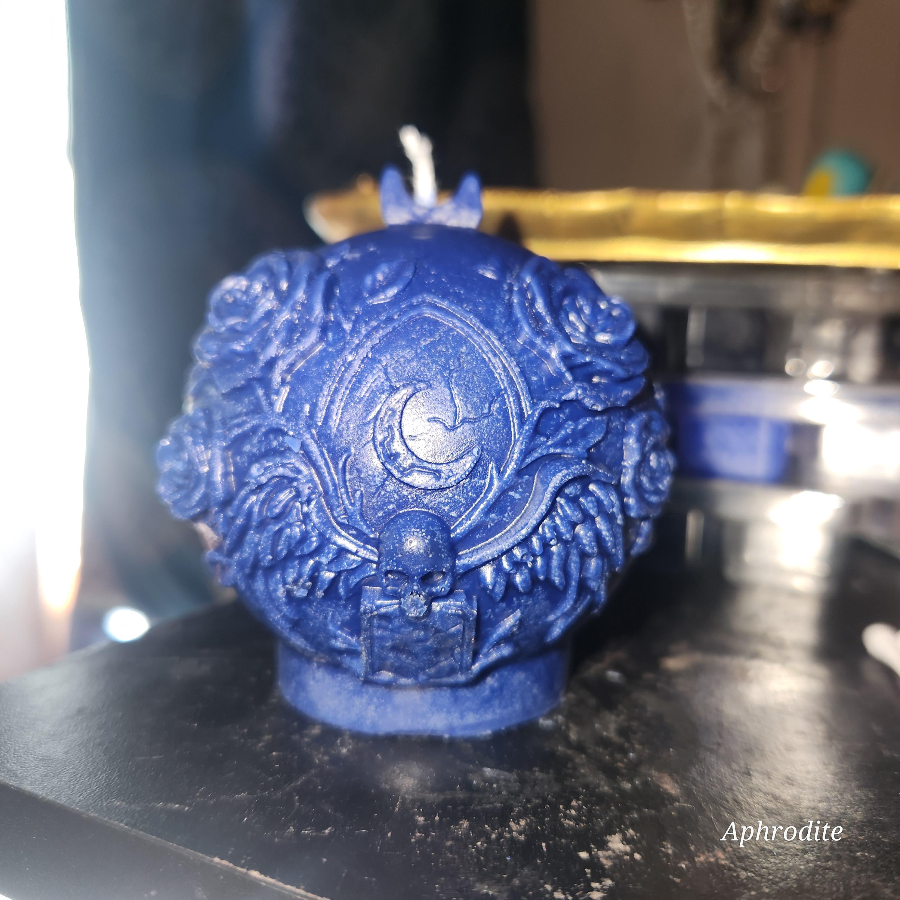 Rose, Skull and Crescent Moon candle – Mystic candle