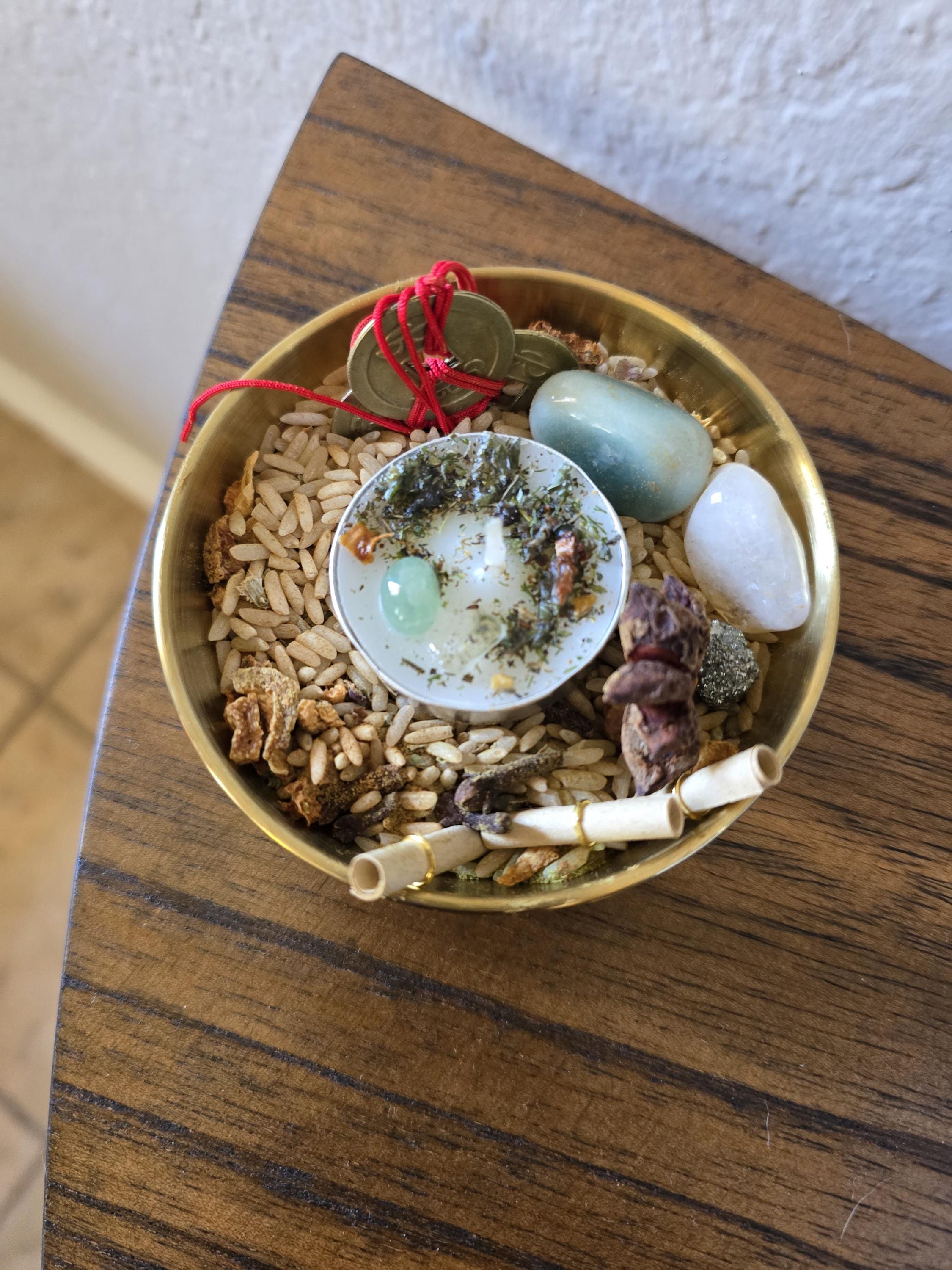 Money Magnet Money Bowl Kit | Prosperity Ritual Kit | Abundance Manifestation | Wealth Attraction Spell Kit | Witchcraft Altar Kit