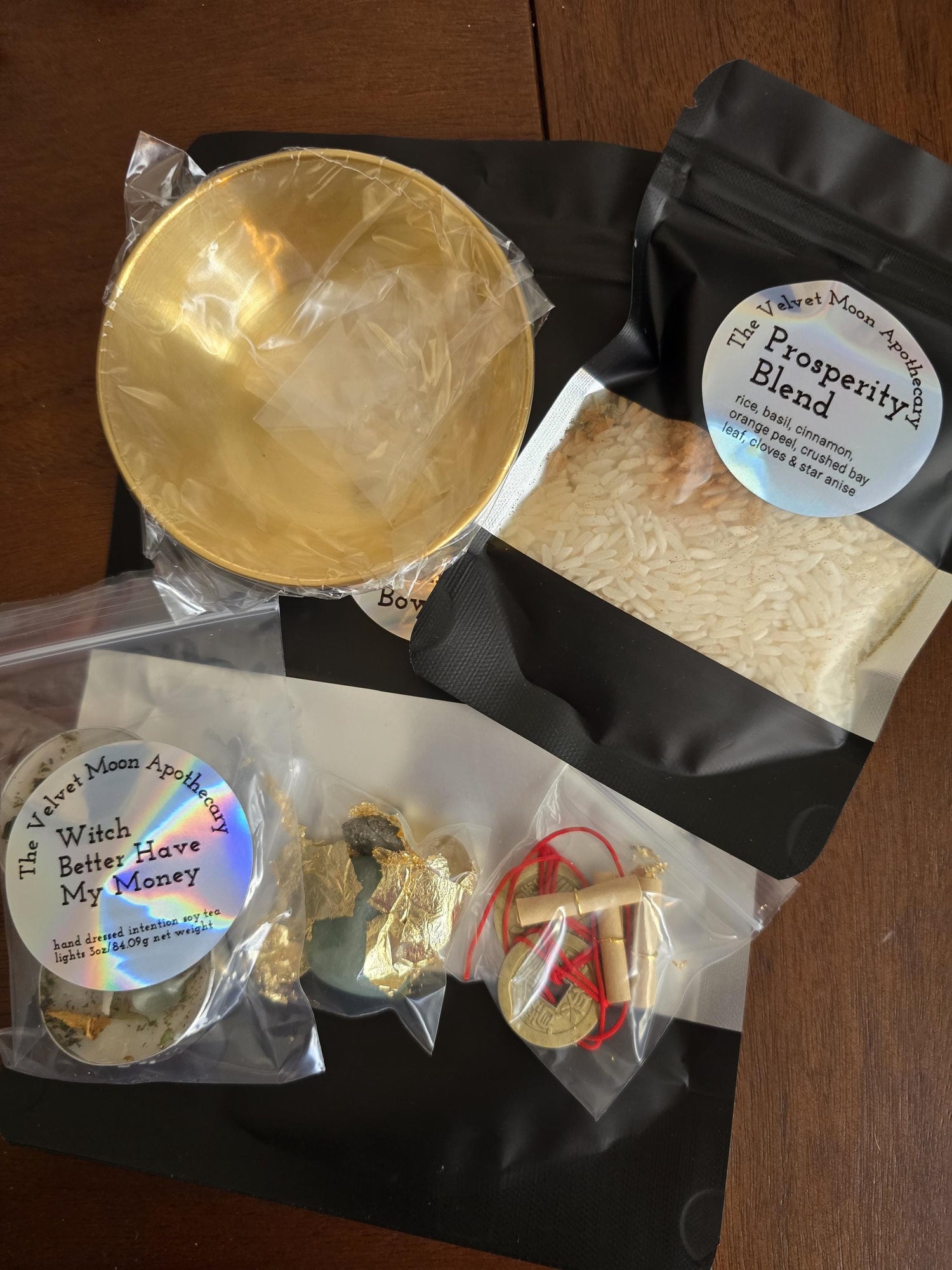 Money Magnet Money Bowl Kit | Prosperity Ritual Kit | Abundance Manifestation | Wealth Attraction Spell Kit | Witchcraft Altar Kit