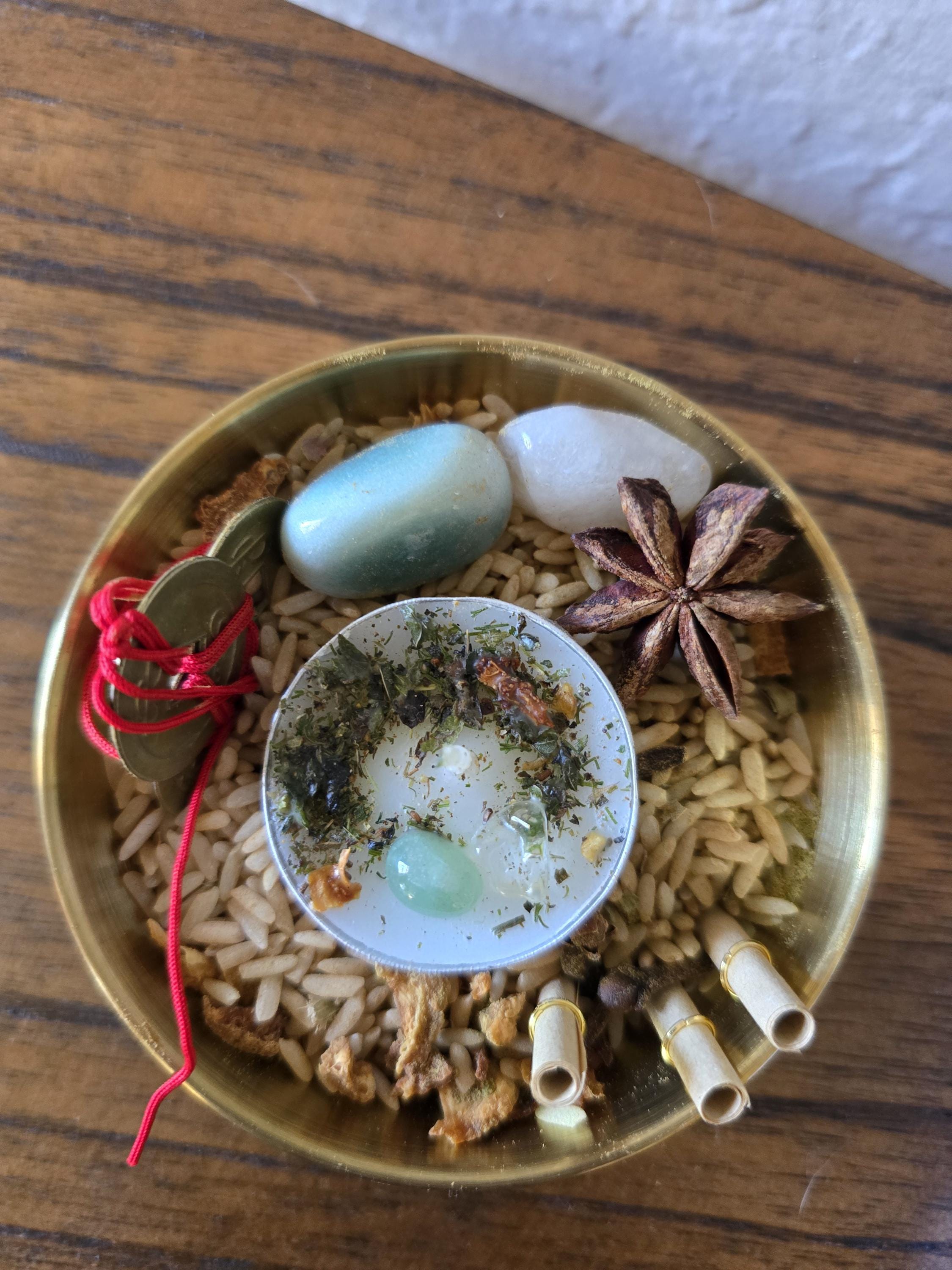Money Magnet Money Bowl Kit | Prosperity Ritual Kit | Abundance Manifestation | Wealth Attraction Spell Kit | Witchcraft Altar Kit