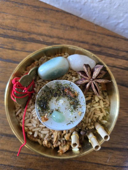 Money Magnet Money Bowl Kit | Prosperity Ritual Kit | Abundance Manifestation | Wealth Attraction Spell Kit | Witchcraft Altar Kit