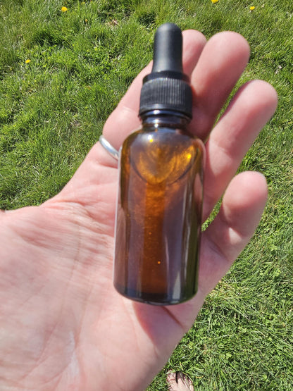 Goddess Ritual Oil | Crystal Infused Rose Gold Shimmer Body Oil (2 oz)
