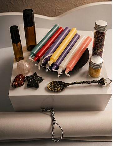 Fire Elemental Ritual Kit | Manifestation, Confidence, Candle Magic, Crystals