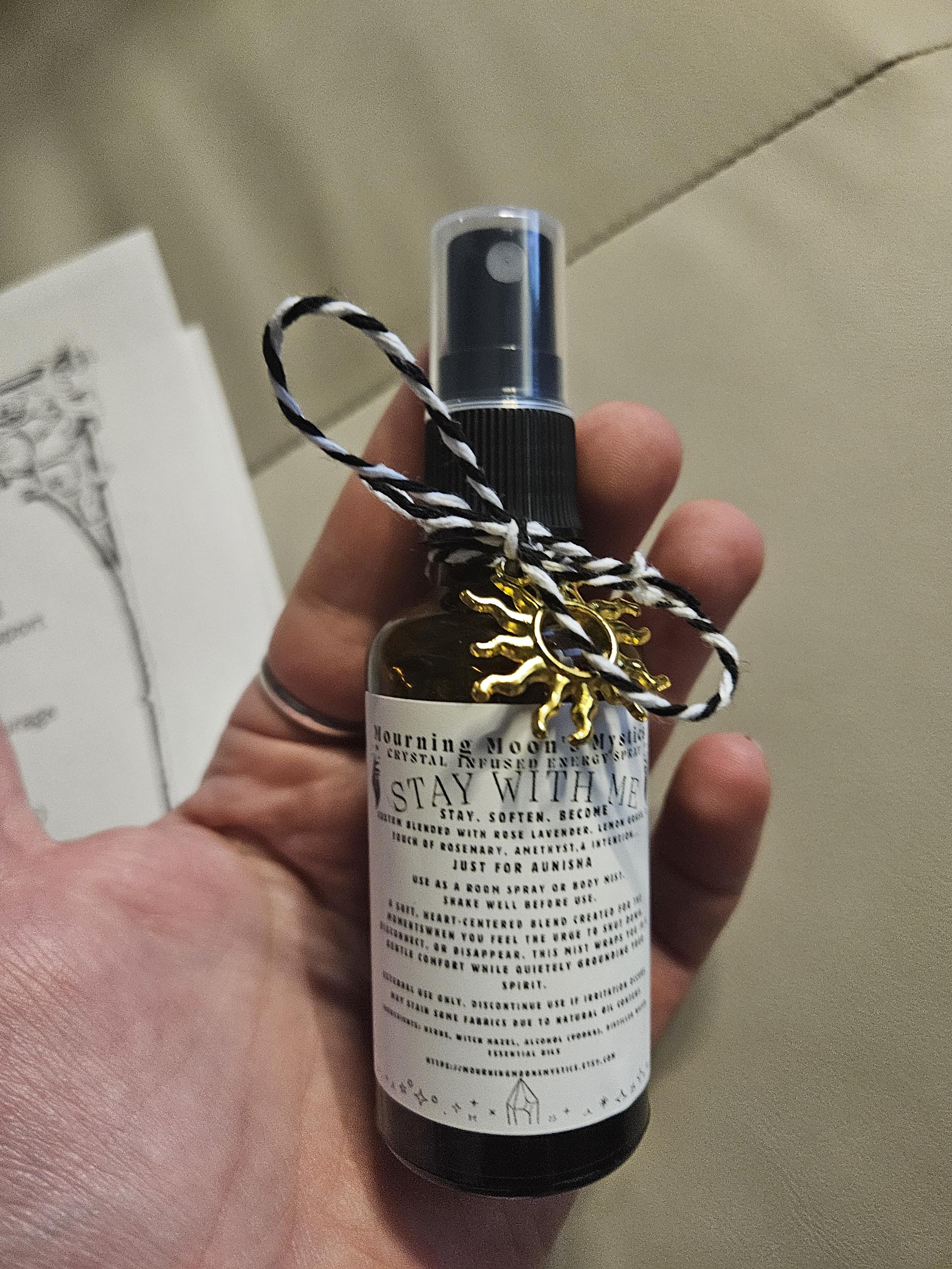Custom Crystal-Infused Energy Mist | Personalized Label Spray | Attraction, Protection, Abundance Ritual Mist | Witchy Gift