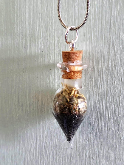 Intentional Spell Jar Necklace • Handmade Ritual Pendant for Protection, Love, Healing &amp; Custom Intentions