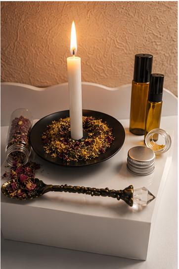 Fire Elemental Ritual Kit | Manifestation, Confidence, Candle Magic, Crystals