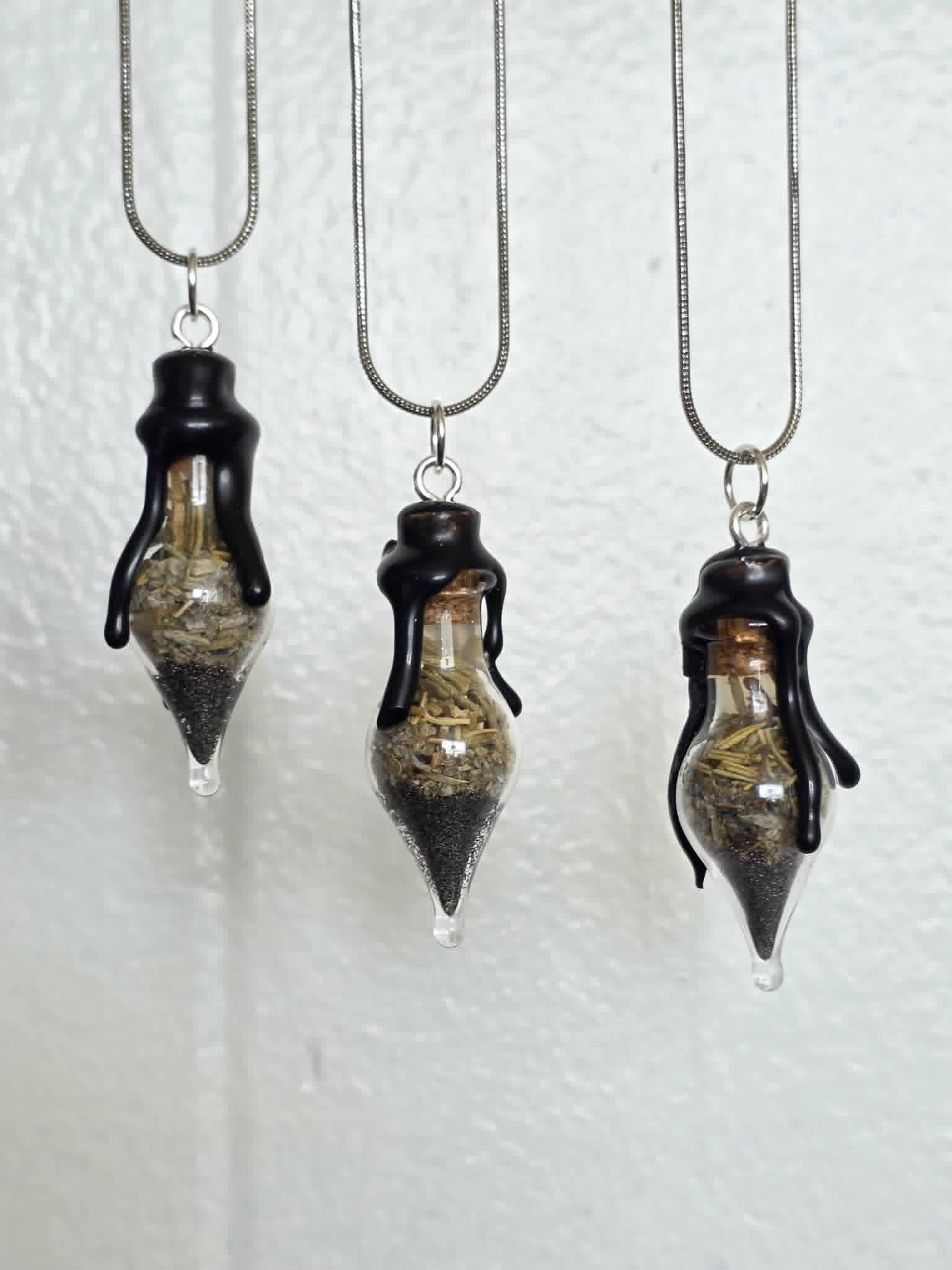 Intentional Spell Jar Necklace • Handmade Ritual Pendant for Protection, Love, Healing &amp; Custom Intentions