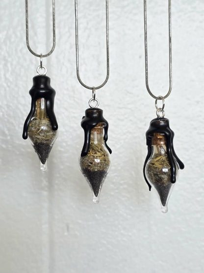 Intentional Spell Jar Necklace • Handmade Ritual Pendant for Protection, Love, Healing &amp; Custom Intentions