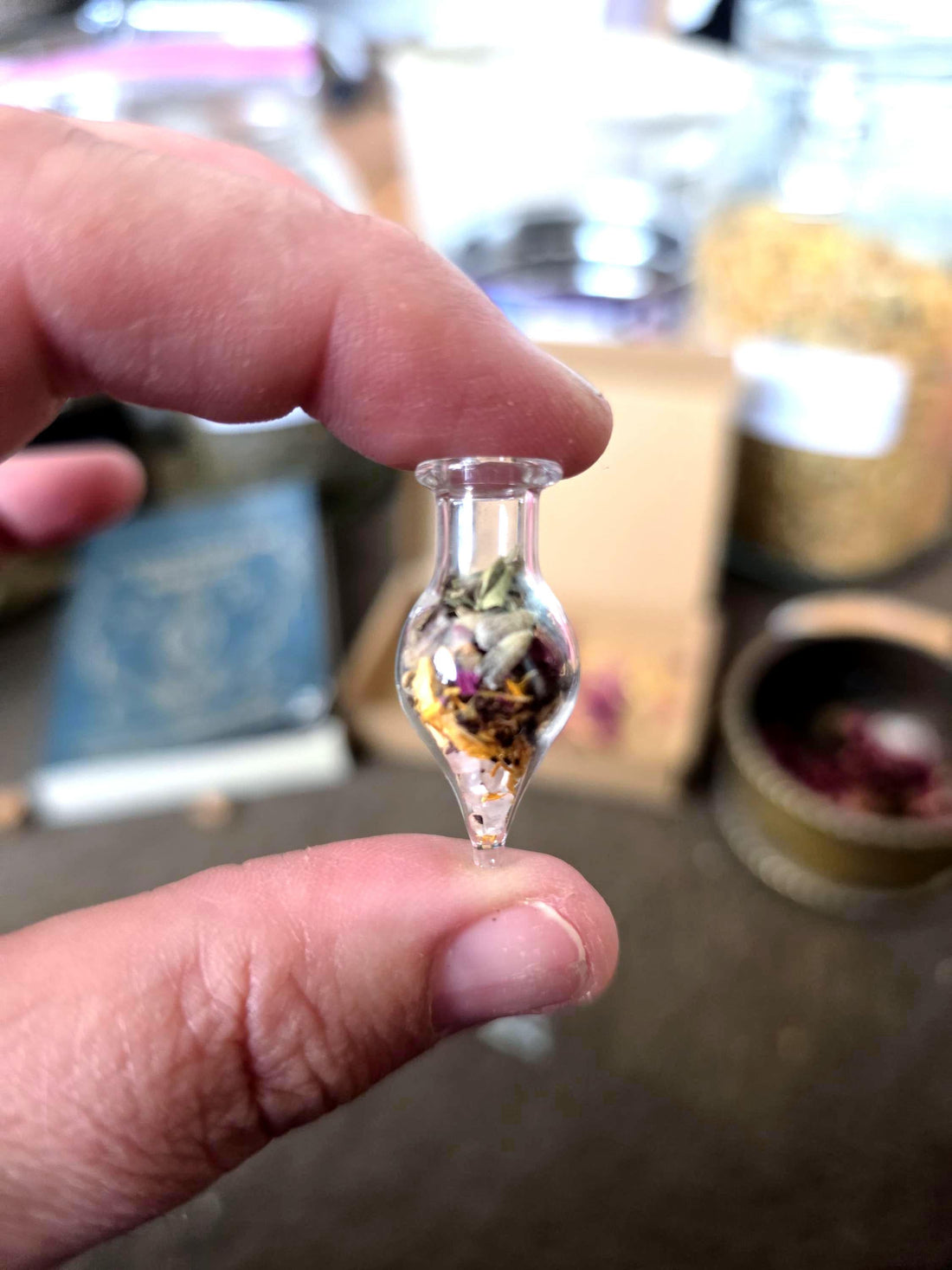 Intentional Spell Jar Necklace • Handmade Ritual Pendant for Protection, Love, Healing &amp; Custom Intentions