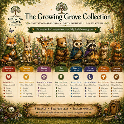 Peaceful Pines Adventure Kit | Mindfulness Calm Activity for Kids | Woodland Companion Gift | Growing Grove Collection | Kids Natural Gift