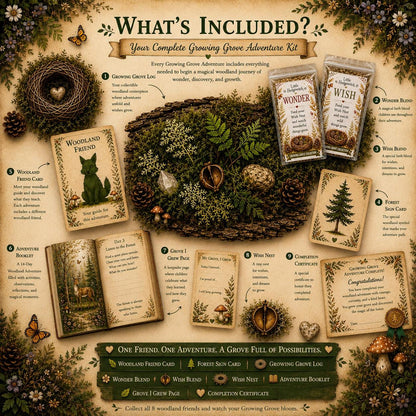 Tiny Treasures Adventure Kit | Gratitude Nature Discovery Activity for Kids | Woodland Companion Gift | Growing Grove Collection for Kids