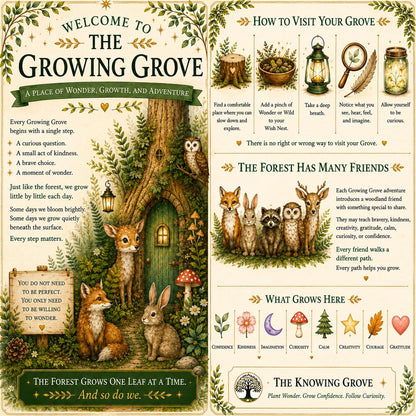 Peaceful Pines Adventure Kit | Mindfulness Calm Activity for Kids | Woodland Companion Gift | Growing Grove Collection | Kids Natural Gift