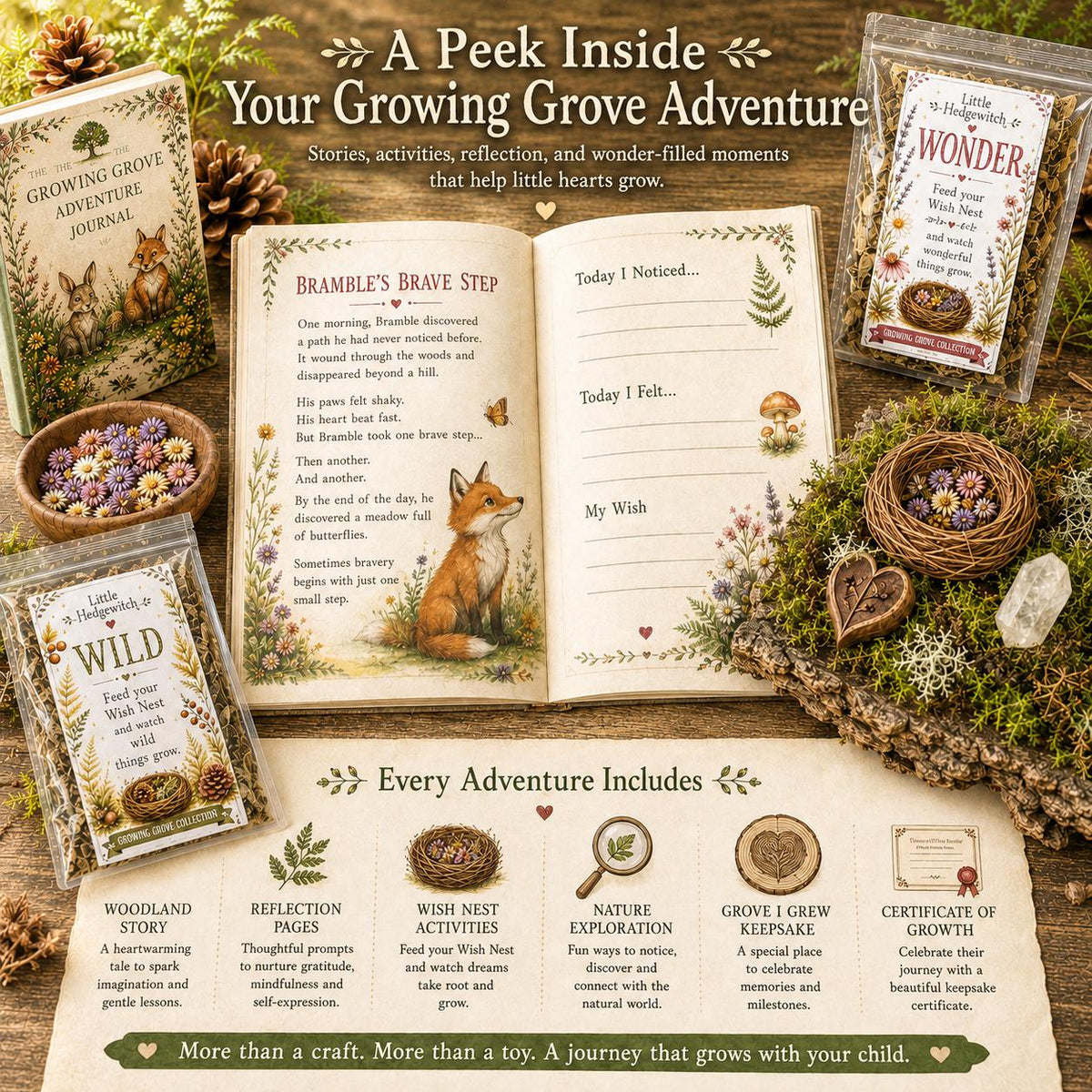 Kids Growth Mindset Adventure Kit | Screen Free Nature Activity, Confidence Building, Rabbit Woodland Gift &amp; Outdoor Play for Kids