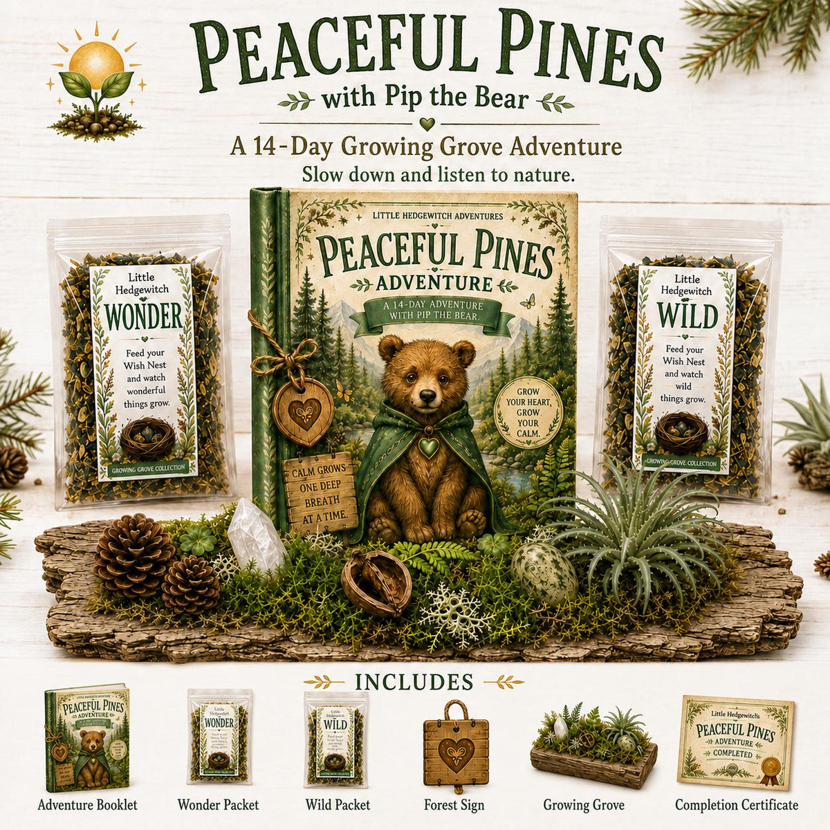 Kids Mindfulness Adventure Kit | Calming Nature Activity, Emotional Learning, Screen Free Outdoor Play and Woodland Gift for Kids