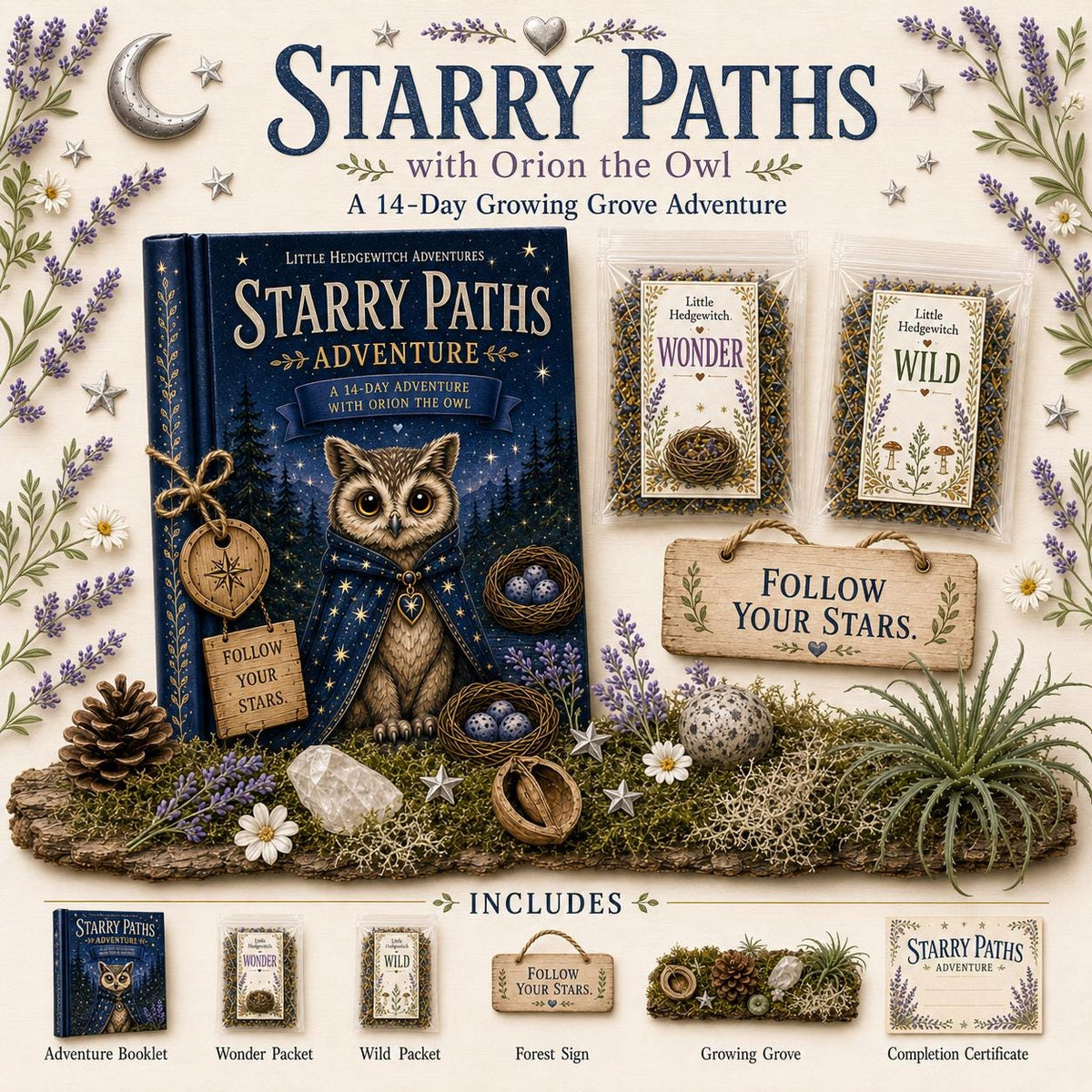 Kids Confidence Adventure Kit | Self Belief and Imagination Activity, Screen Free Nature Play, Owl Woodland Gift and Outdoor Activity