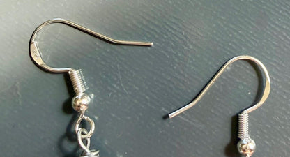 Witchy Mini Cauldron Pewter Halloween Earrings with Black Obsidian.