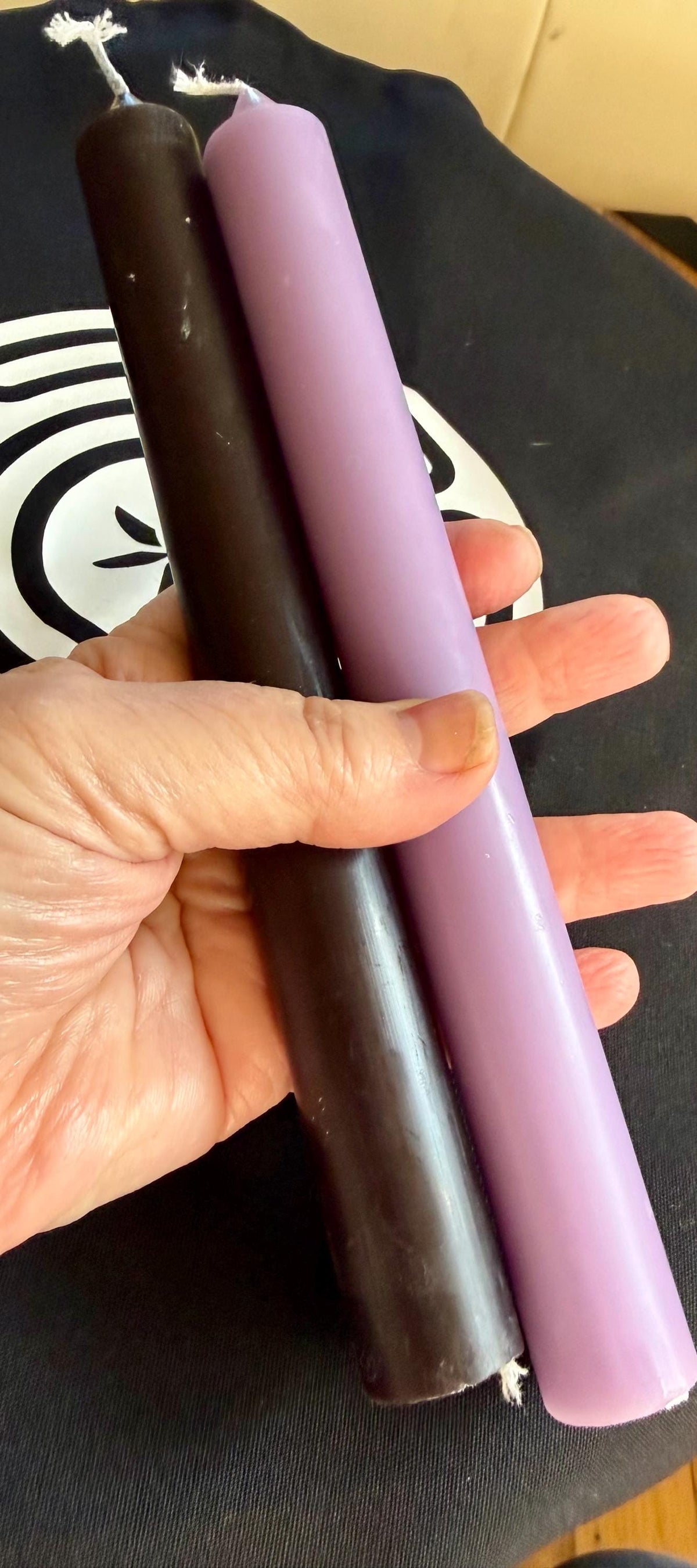 Goddess Hekate Devotional Altar Bundle with Altar Cloth, Witch’s Rosary, Pendulum , Black, and Purple Taper Candles.