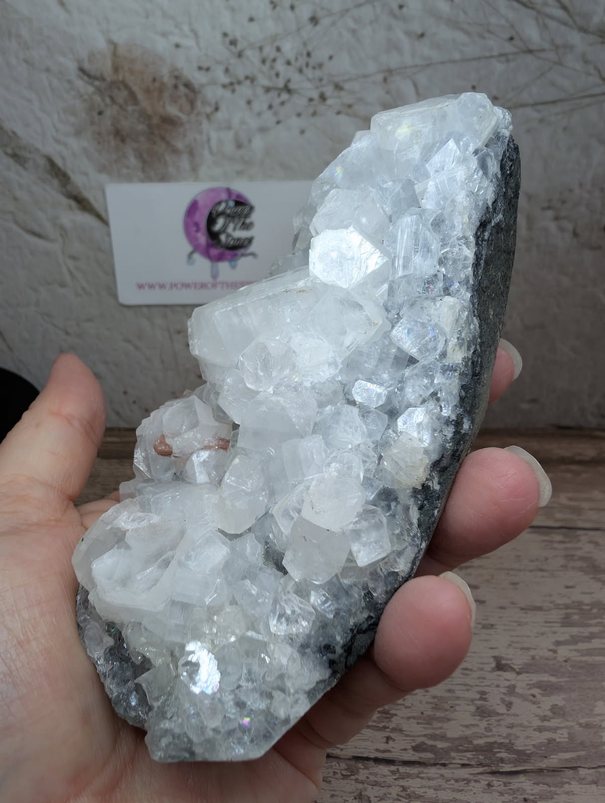 Apophyllite cut base cluster