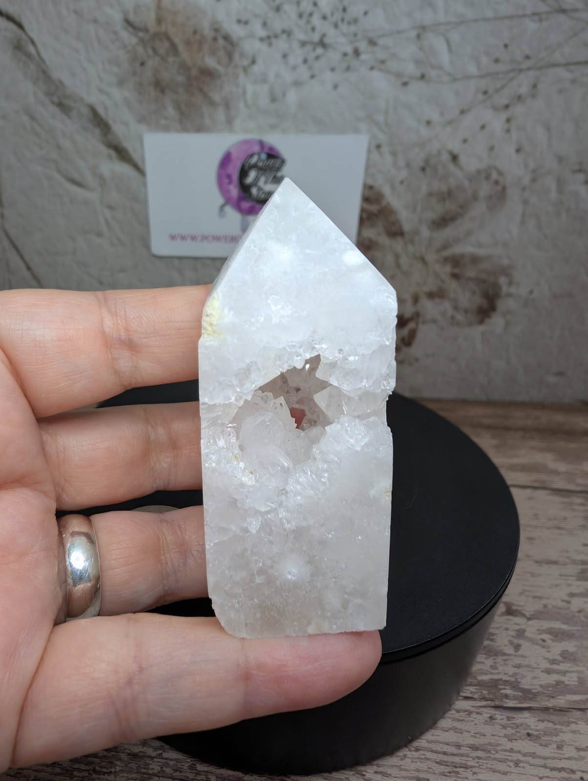 Quartz Druzy small obelisk