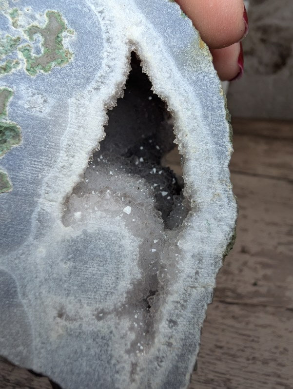 Raw Amethyst druzy on Agate Specimen