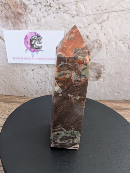 Indonesia Bloodstone, Money Agate Obelisk Tower