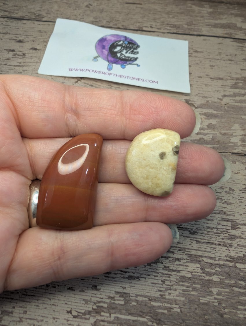 Cabochon mixed lot crystals