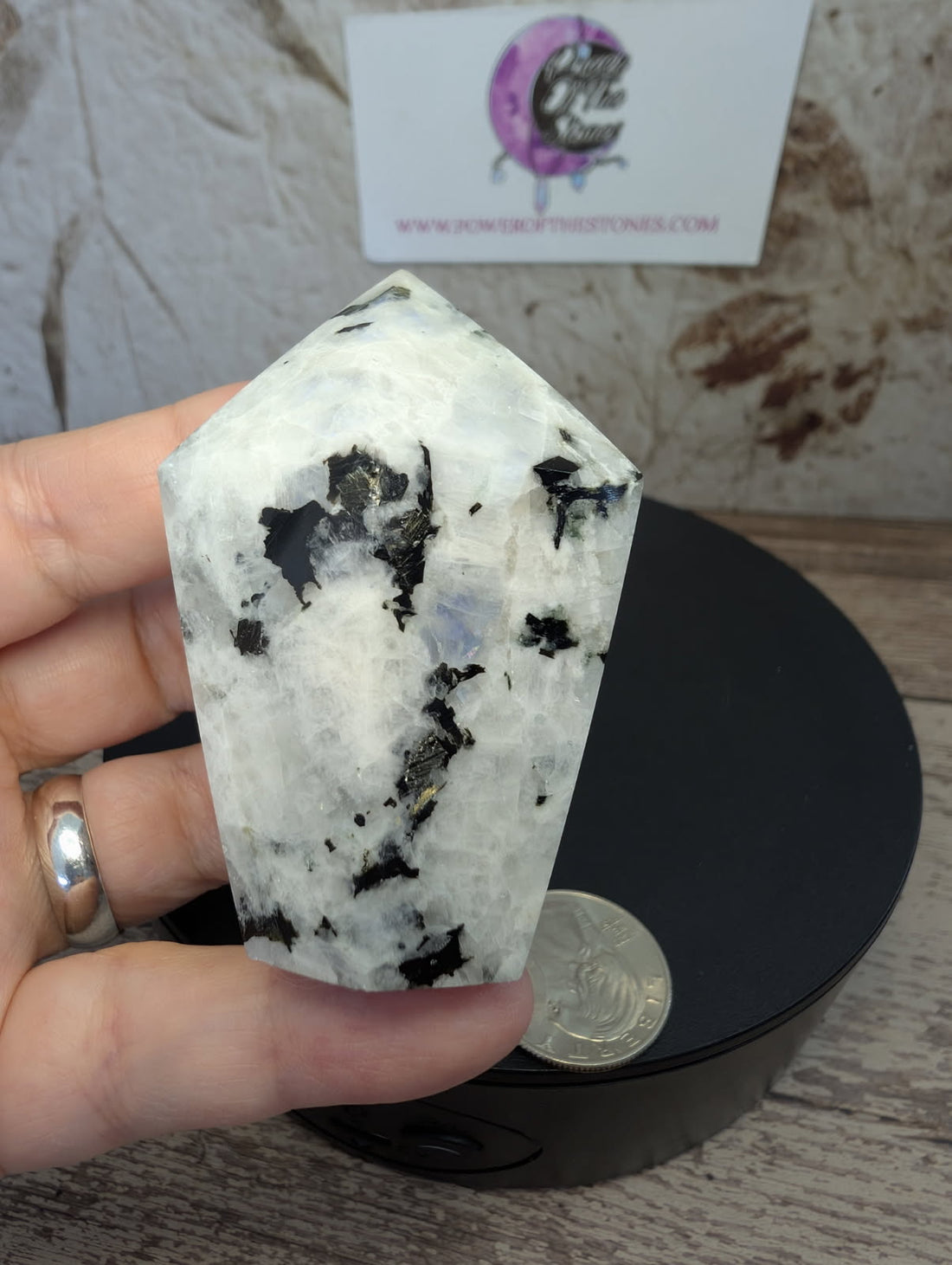 Rainbow Moonstone cupcake/point