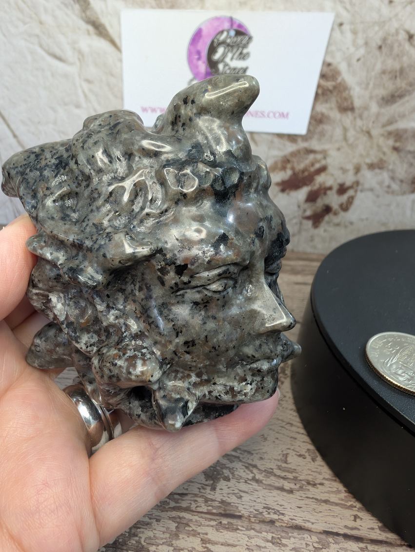 Emberlite Medusa carving.