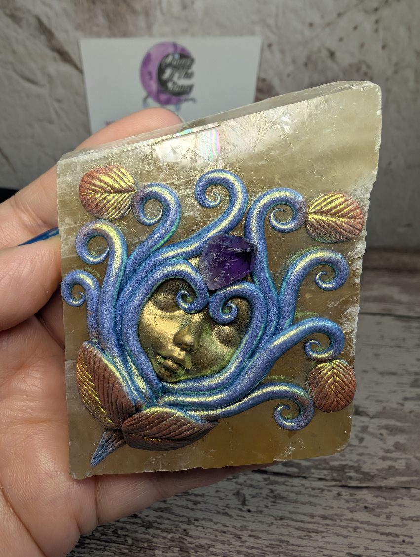 Honey Calcite Rhombus Nymph