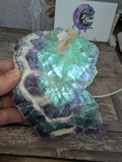 Rainbow Fluorite slab from Mexico