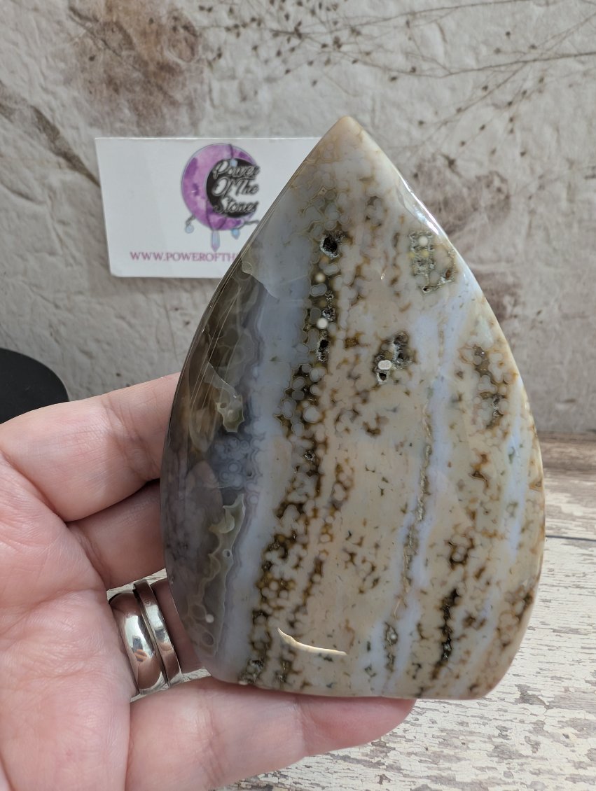 Ocean Jasper free form tear shape