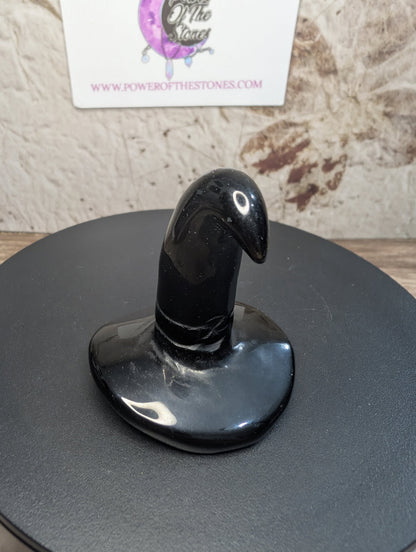 Black Obsidian witch/wizard hat