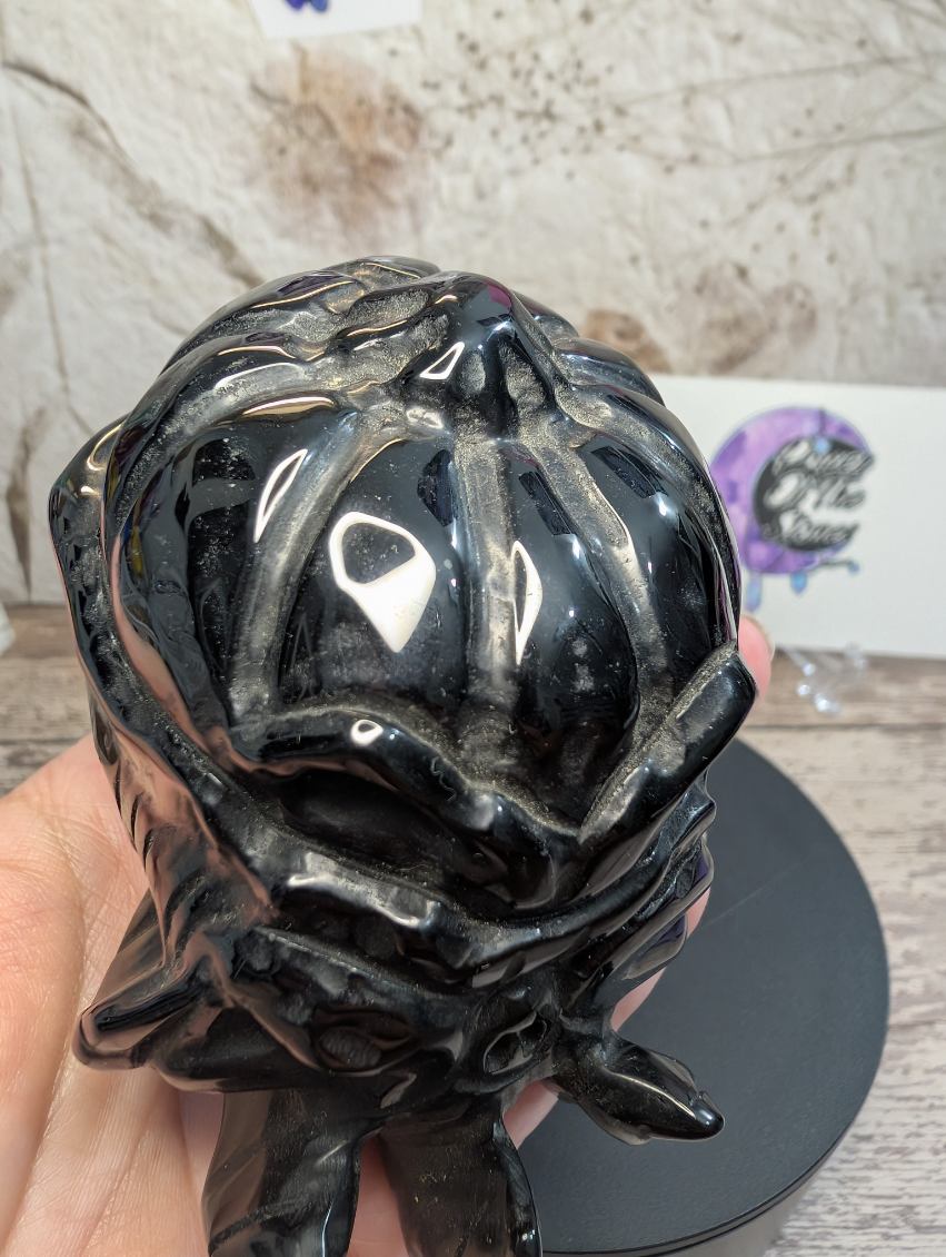 Black Obsidian Creepy carving