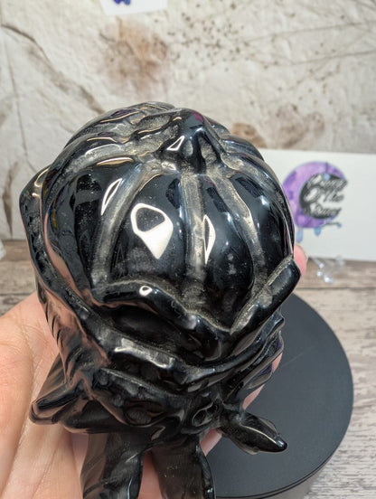 Black Obsidian Creepy carving