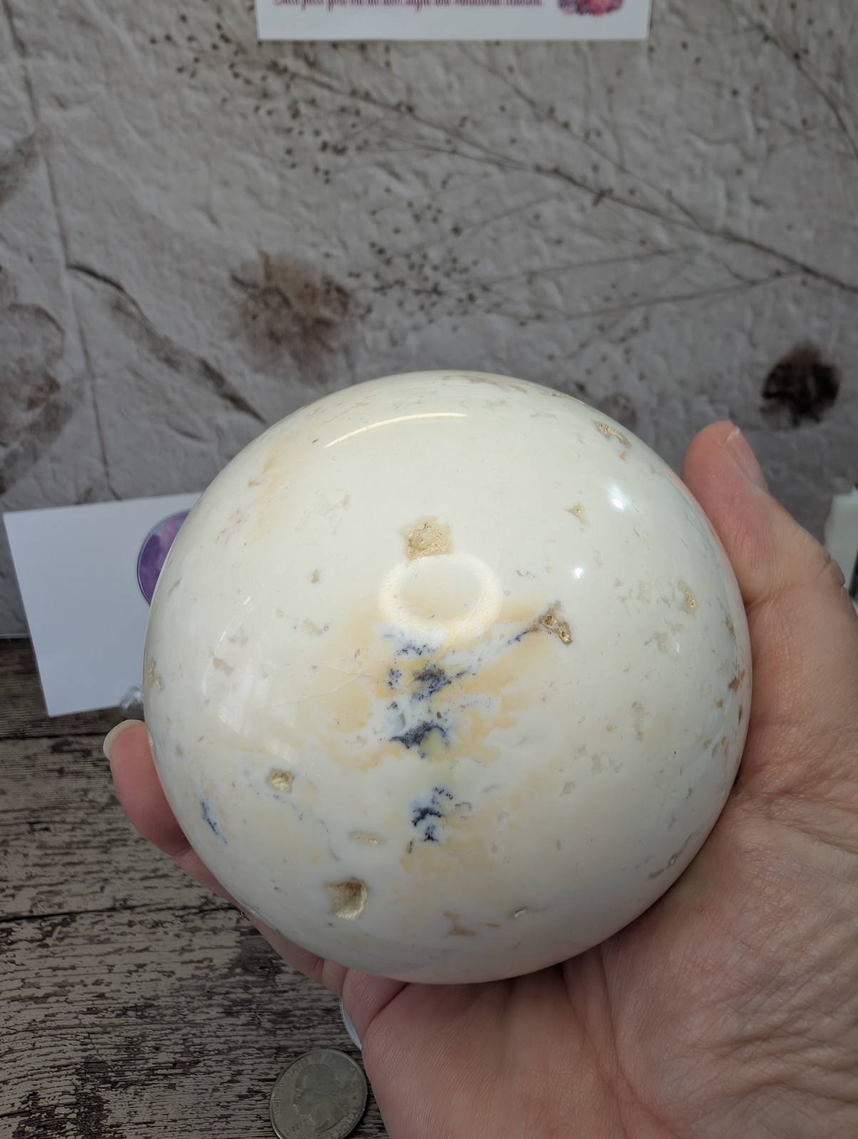 Large Snow Quartz with a little bit of Dendrites.