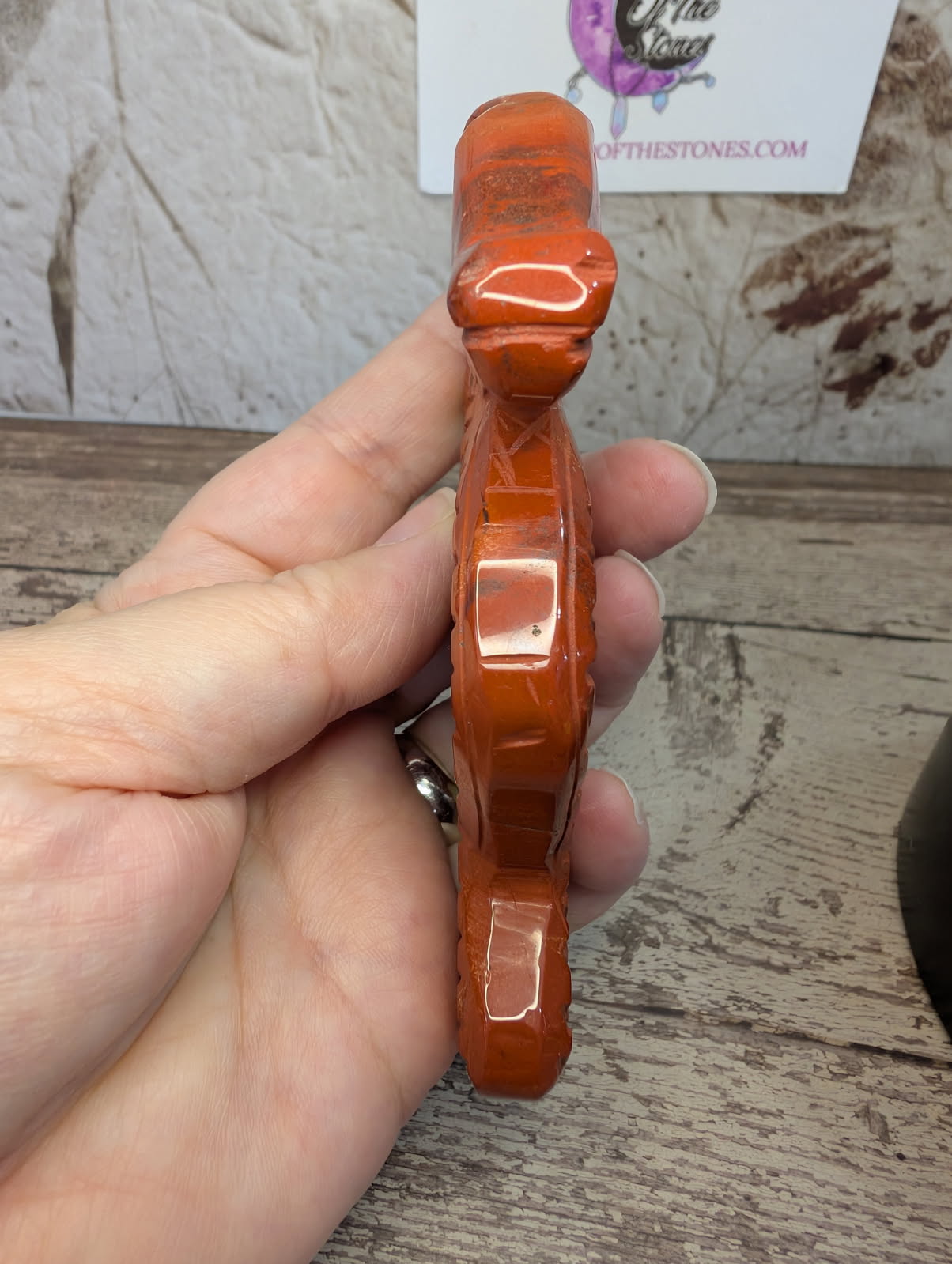 Red Jasper flat seahorse