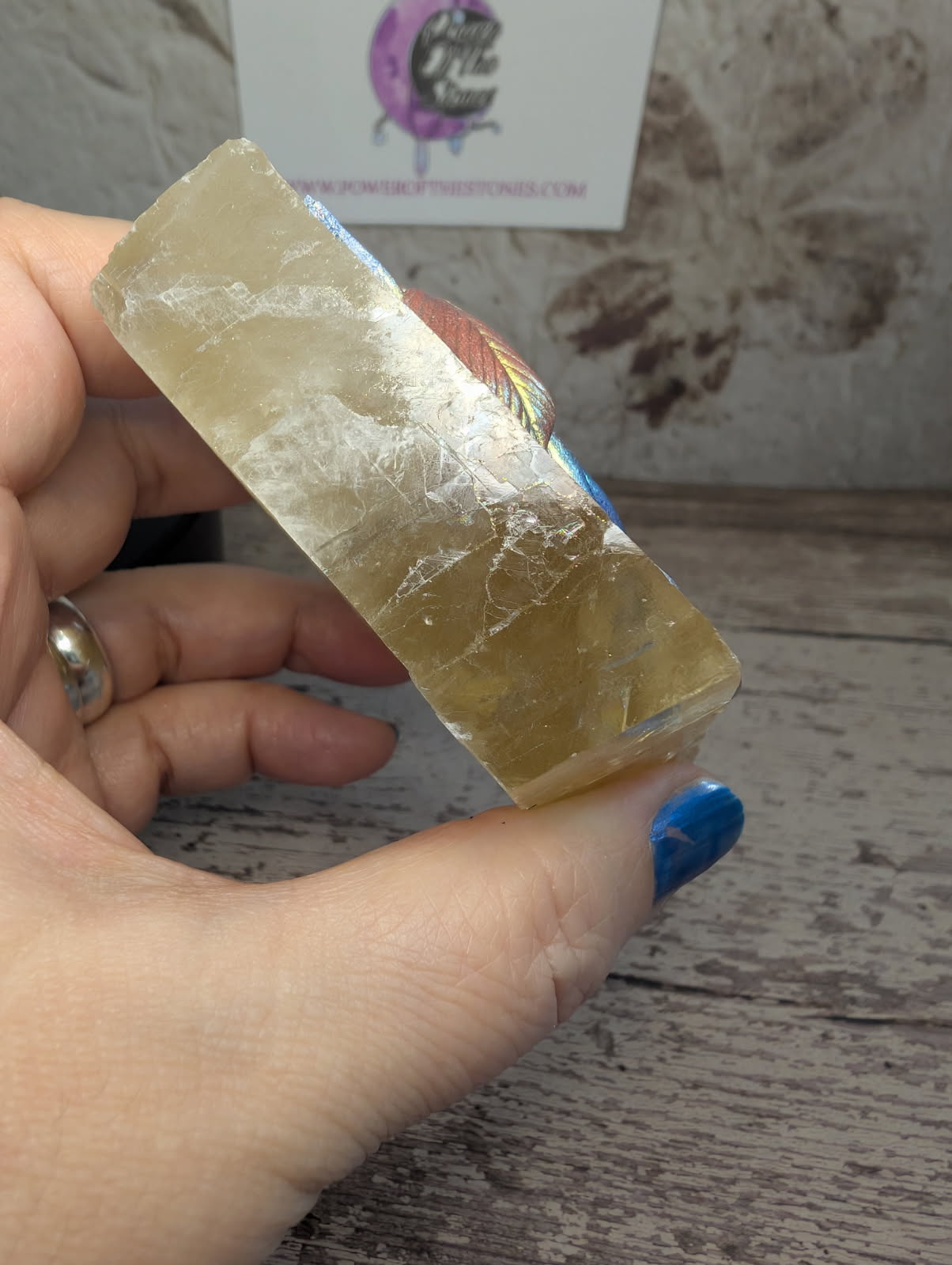 Honey Calcite Rhombus Nymph