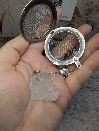 Tea ball and mini metal spoon