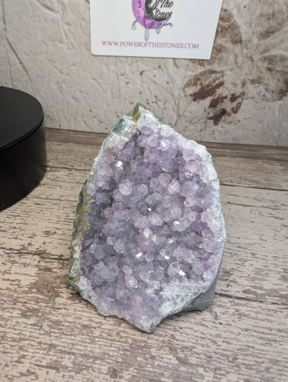 Amethyst cut base cluster