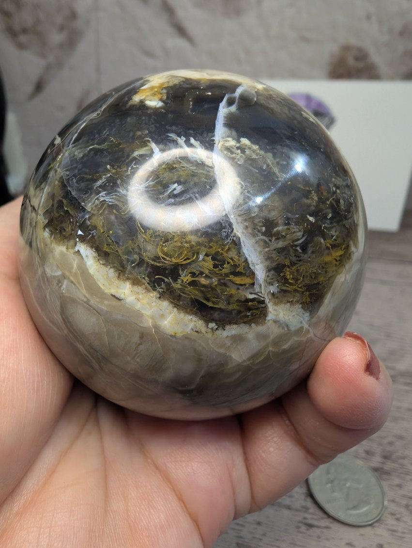 Volcano Agate sphere