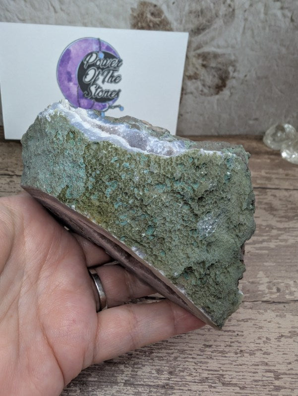 Raw Amethyst druzy on Agate Specimen