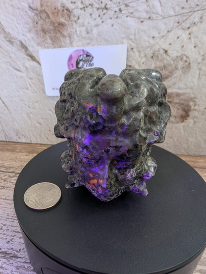 Emberlite Medusa carving.